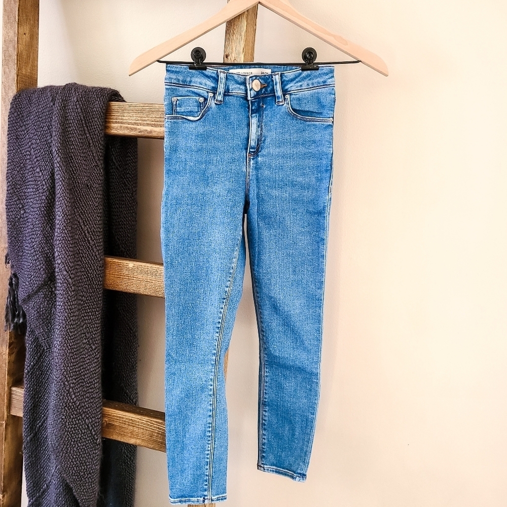 ASOS Blue High Rise Skinny Jeans (Size 24/26)